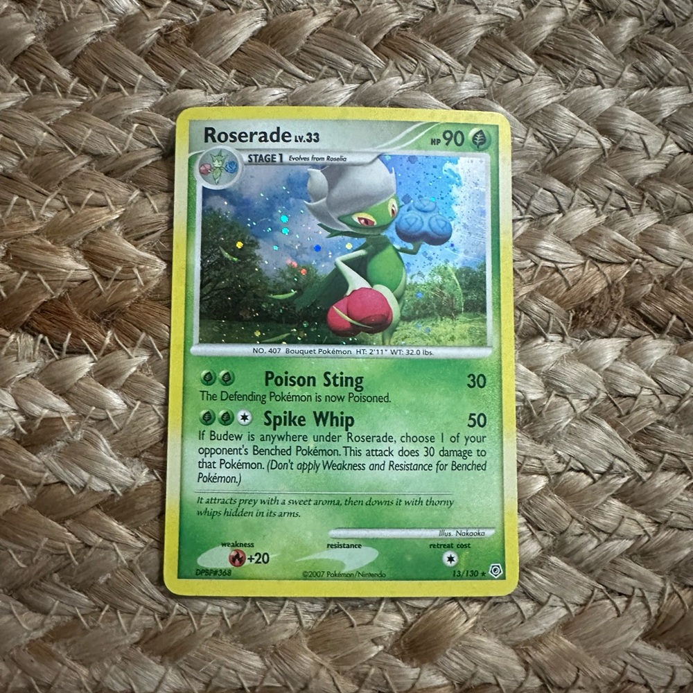 Pokemon TCG - Roserade 13/130 Holo Rare - 2007 Diamond & Pearl